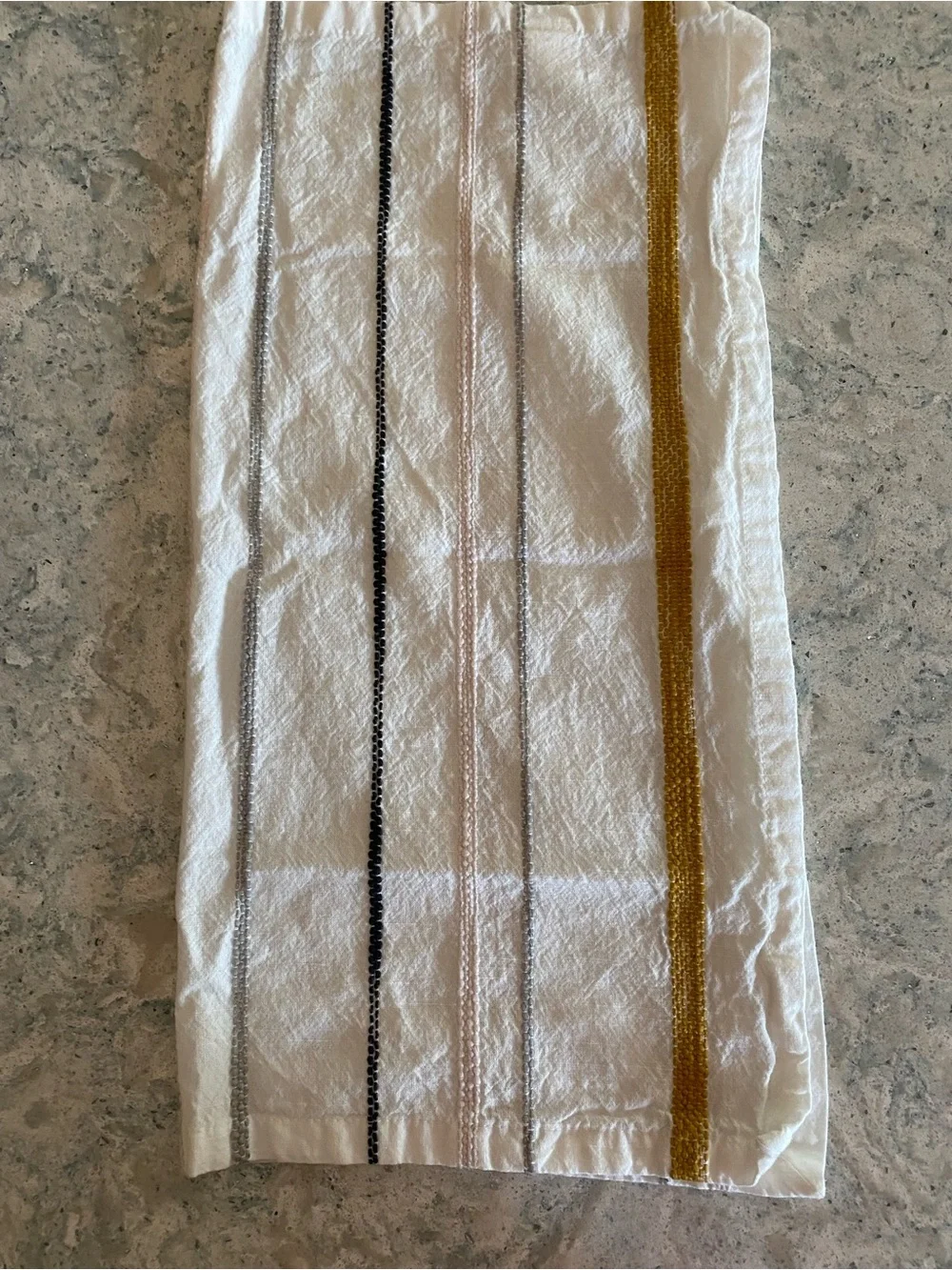 Hearth & Hand Cream napkins (2) with pastels and bolder gold Stripes